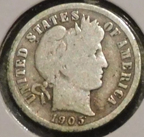Silver Dime - Barber - 1905