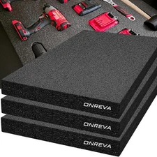 Tool Box Foam 22X18X2 Inch 3Pack, Foam Inserts for Cases, Polyethylene Storage S