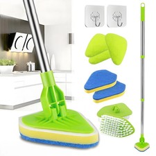 Bathroom Garage Floor Cleaner Brush Sponge Magic Tile Cleaning Squeegee Shower