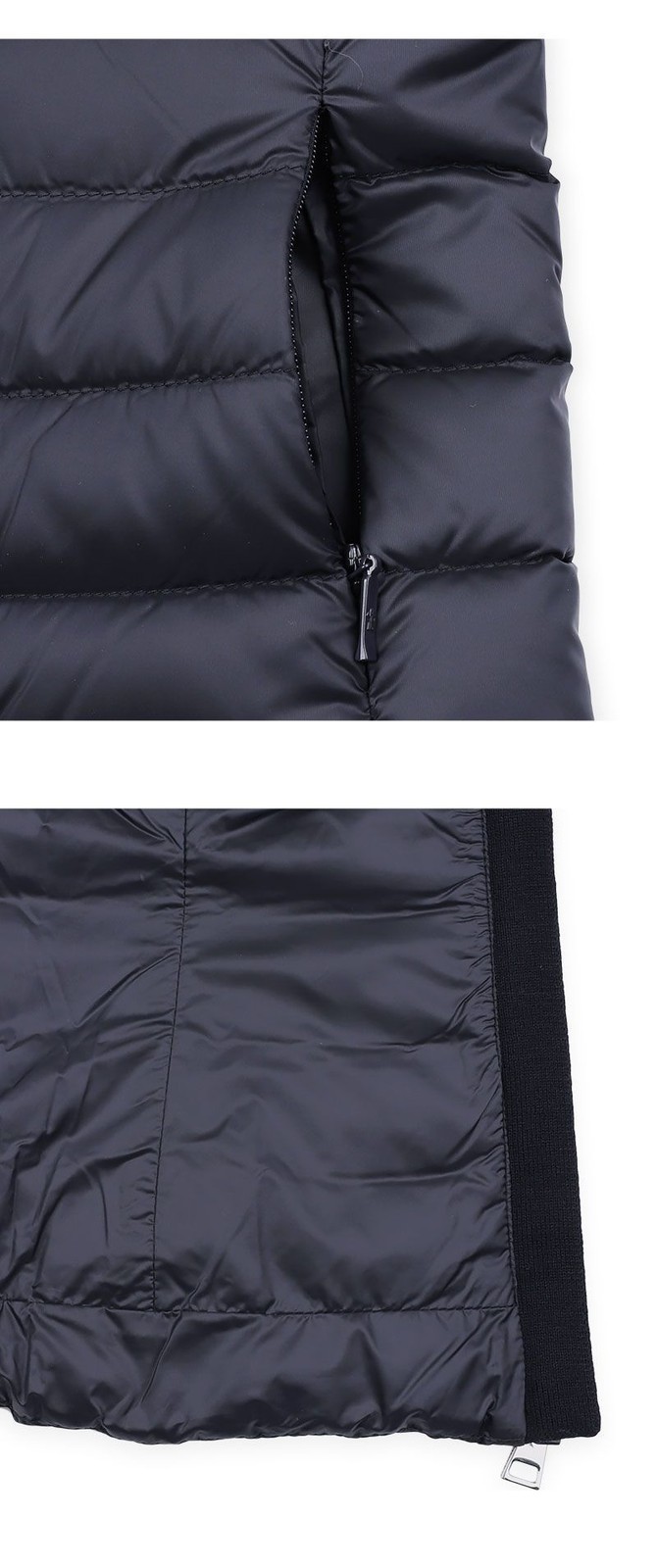 Moncler Logo Patch Mixed Padding Zip-Up Jacket 152100451 thumbnail 4