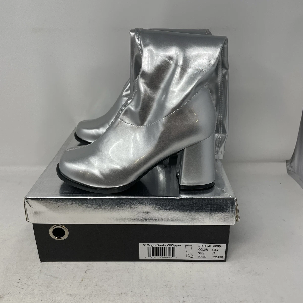 Bottes Western City Boots 'The Victory' Taille 8.5 US Argent - Cuir - Talon Block Moyen