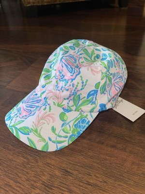Lilly Pulitzer White JUST A PINCH RUN AROUND HAT CAP Golf Active Leisure NWT
