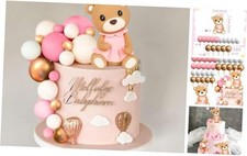 Cute Pink Teddy Bear Cake Decoration baby shower Boy Cake Decoration Girl 1