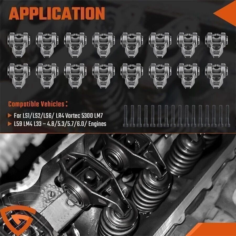 Juego de brazos basculantes + pernos para Chevrolet GMC LS LS1 4,8 L 5,3 L 5,7 L 6,0 L 6,2 L Foto 4 de 4