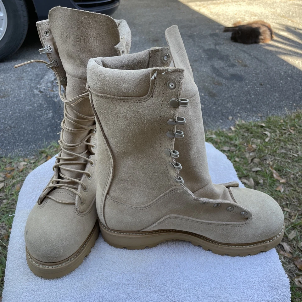 BOTAS DE COMBATE MILITARES MATTERHORN 6 W BRONCEADO AISLADO 4402494 GORTEX NUEVAS SIN ETIQUETAS EE. UU. Foto 2 de 4