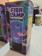 Fish Lamp, Color Changing Aquarium Light,USB/Battery Bubble Black