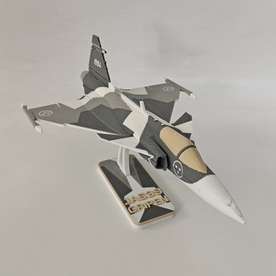 3D-gedruckte 1:72 Militärmodell-Sammlung Saab JAS 39 Gripen Kampfflugzeugs Gift