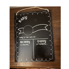 Writable Reusable Baby Milestone Chalkboard Announcement Keepsake Sign