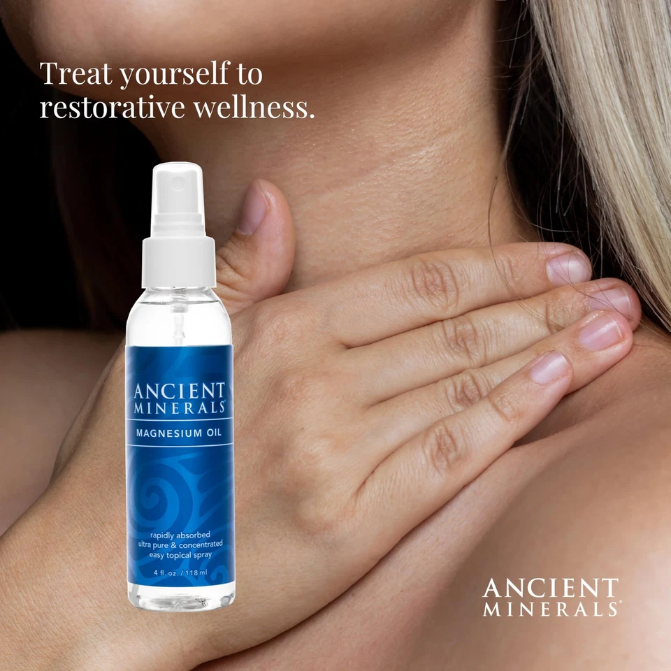 Ancient Minerals Magnesium Oil Spray Bottle of Pure Genuine Zechstein 4oz  - Image 4 of 4