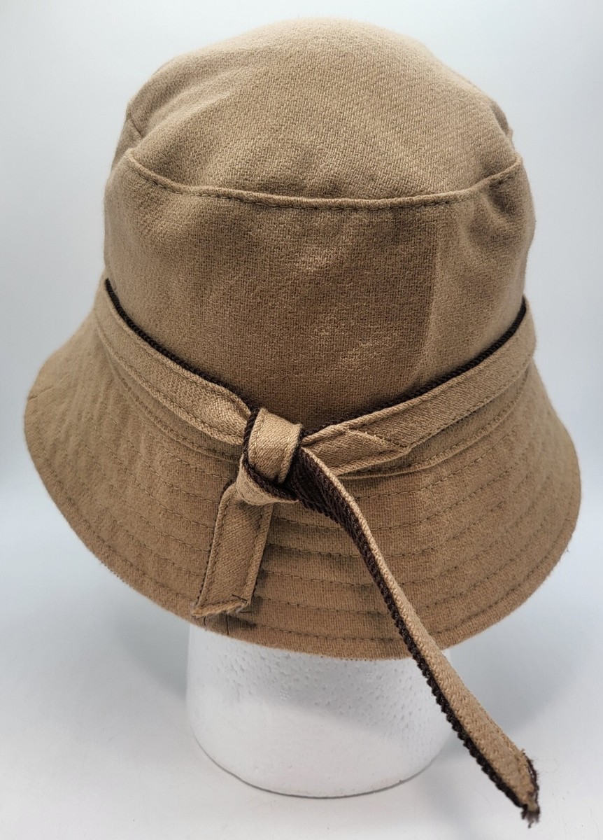 Y2K ROXY 100% Wool Bucket Hat Made In The USA Logo Tie  display picture 2