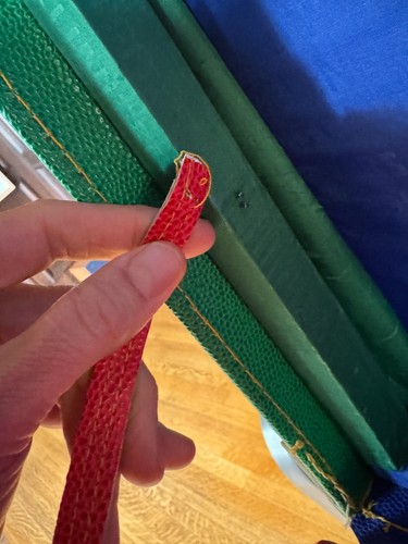 True VINTAGE RARE leather BENETTON suitcase luggage set in primary colors - Picture 7 of 24