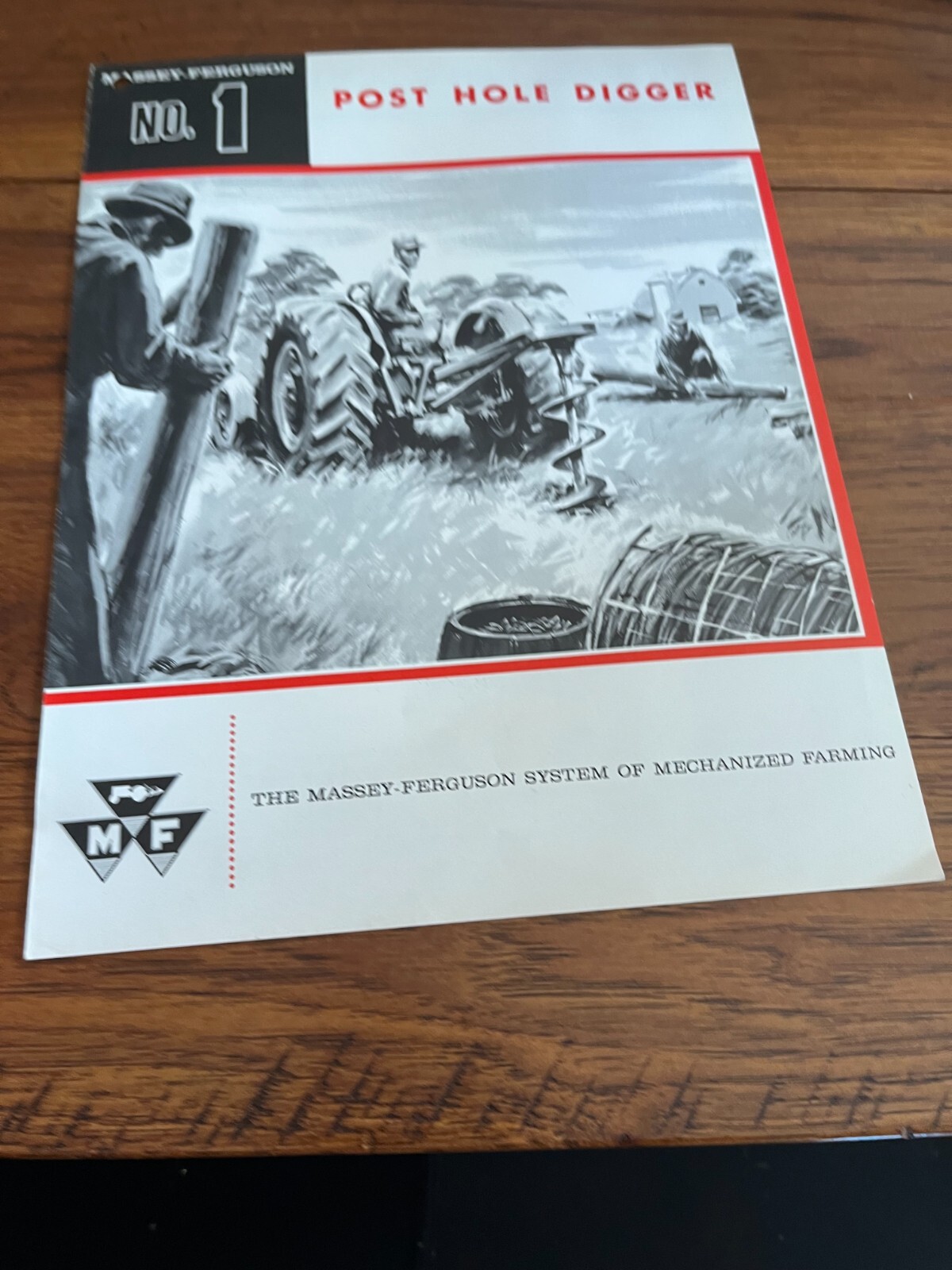 Massey Ferguson No. 1 Post Hole Digger For 1960 Brochure FCCA eBay