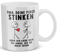 Oma Geschenk Von Enkelin Geburtstag Grossmutter Tasse Frauen Deine FüRze Stinken