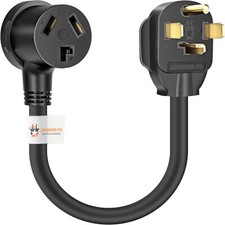 NEW MALE 14-30P 4-PRONG PLUG to OLD 10-30R 3-PIN FEMALE RECEPTACLE DRYER ADAPTER