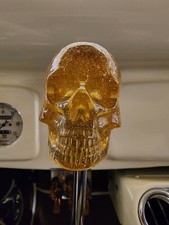 Custom Shift Knob Golden Skull Shifter Knob Vintage Rat Fink Rat Rod Mooneyes