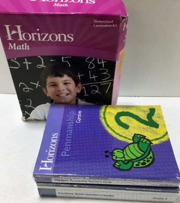 Horizons 2nd Grade Math Complete Set Teachers Guide Student Books Homeschool