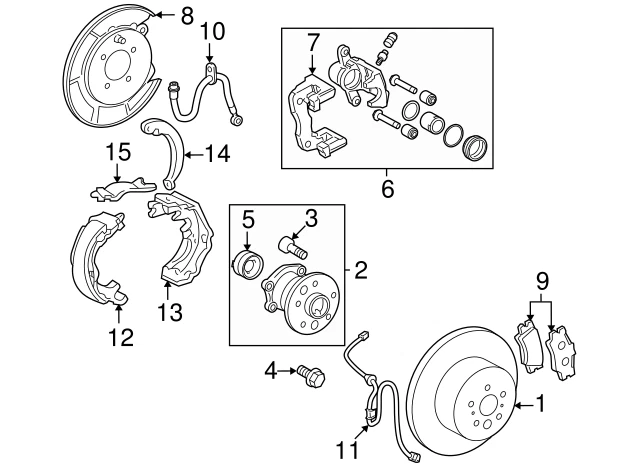 Puntal de zapata de freno P genuino OEM 47614-20010  Foto 3 de 3