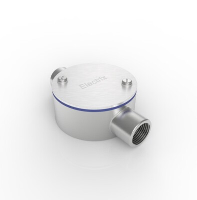 Electrix UK R20 Conduit Through Box 20mm Threaded Hubs 316 Stainless Steel