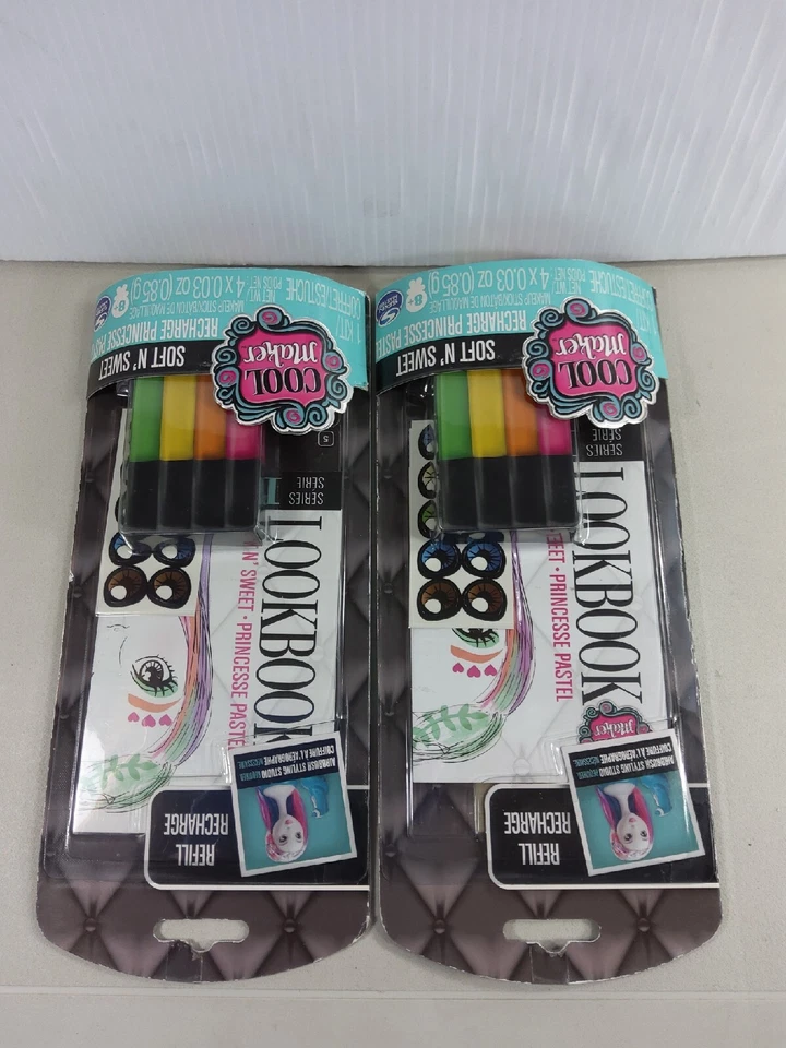 Cool Maker 2019 aerógrafo cabello y maquillaje suave N' Sweet recarga lote de 2 Foto 3 de 3