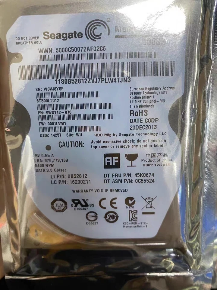 Seagate Laptop Thin ST500LT012 5400 500GB RPM 16MB Cache SATA 6.0Gb/s 2.5" - Image 2 of 3