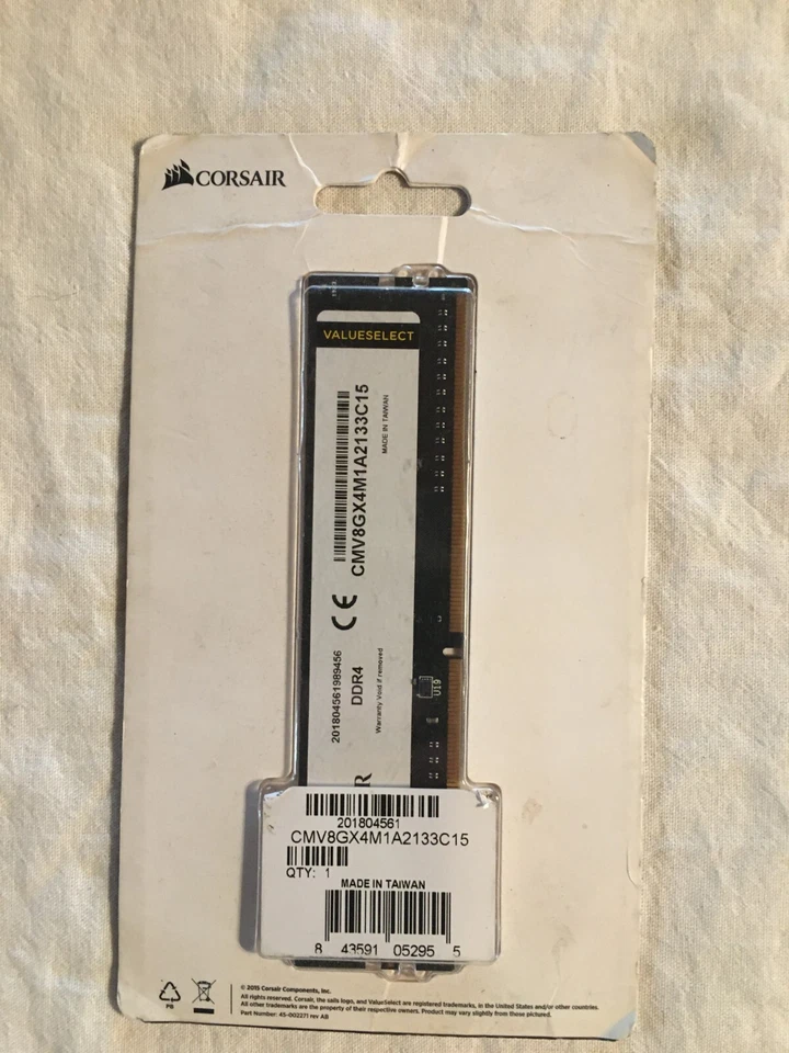 CORSAIR VALUESELECT DDR4 1X8GB 8GB 2133MHZ - Image 3 of 3