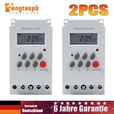 2PCS DC 12V Zeitschaltuhr LCD Elektronische Relaiszeitschaltuhr Programmierbar