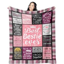 Gifts for Women Blanket 60"x50" Birthday Gifts, Best 60 in x 50 in Bestie