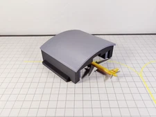 Black CURVED AIRCRAFT HANGAR MAINTENANCE BUILDING Airport Model 1:400 Scale