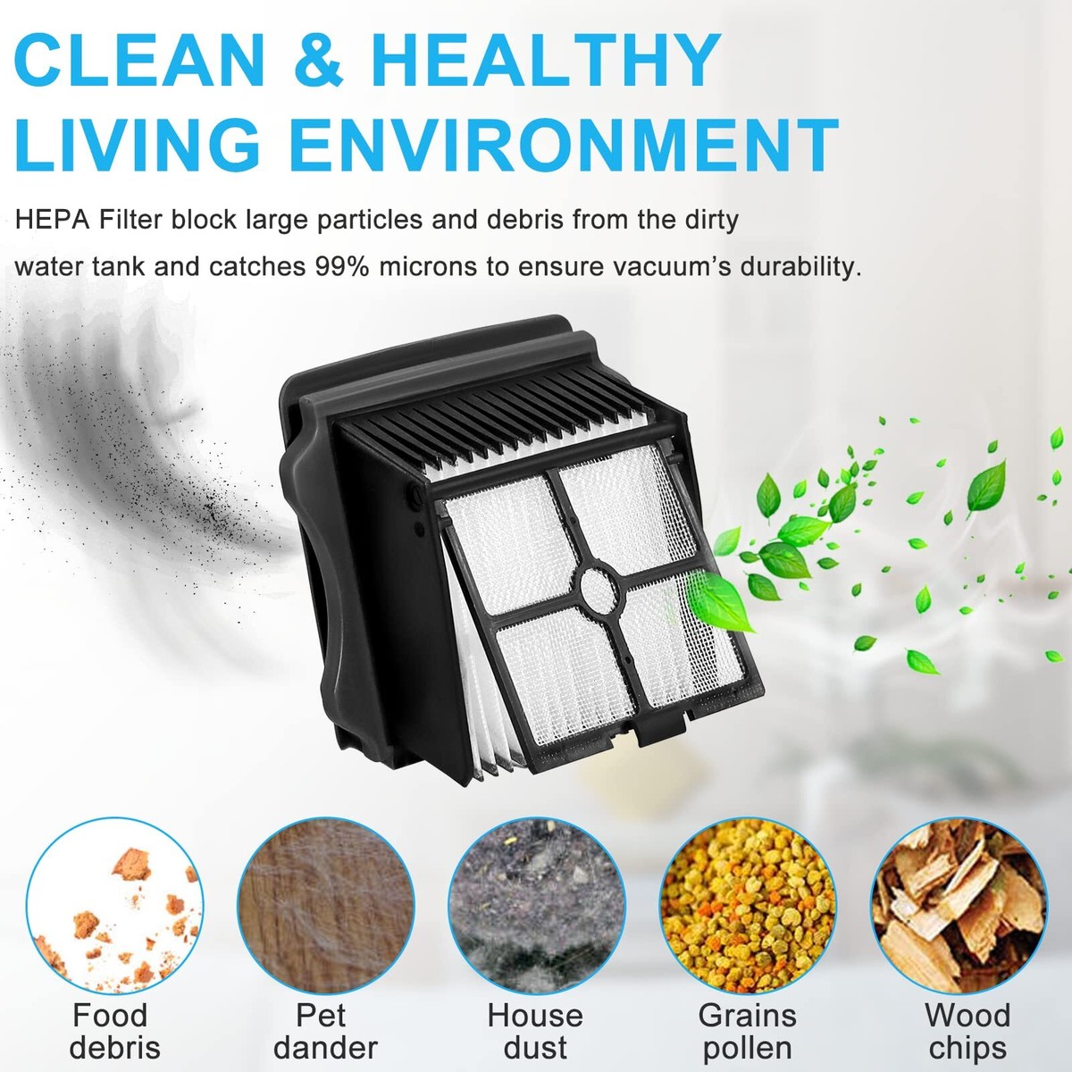 S5 Lot De 2 Rouleaux à Brosse Et 2 Filtres HEPA, Pour Aspirateur Tineco