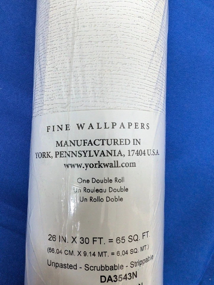 Papel pintado 4 rollos de Yorkwall DA3543N cristal 26" x 30' 65 pies cuadrados Foto 3 de 4