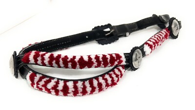 Wine Charro Headstall Cabezada Con Herraje De Acero Inoxidable Headstall