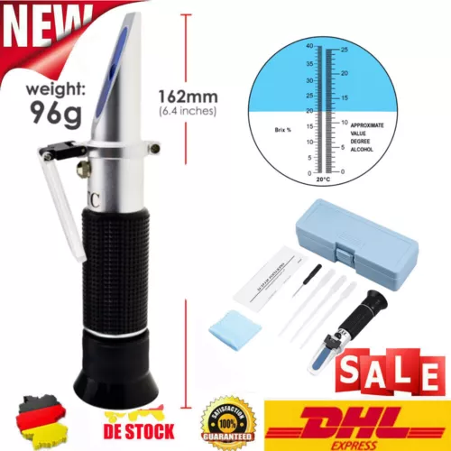 Handrefraktometer Refraktometer Honig Imker Wasser Zuckergehalt Brix: 0-32 %, DE - Bild 1 von 12