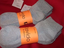 Mens socks diabetic ankle /quarter 100% cotton made in Italy 6 pairs gray 10-13