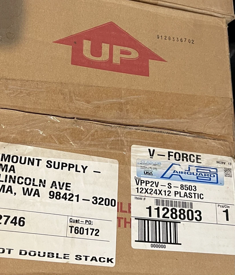 Unidad de filtro de aire V Force, VPP2V-S-8503 (12X24X12) -Nuevo en caja *Se envía rápido Foto 3 de 4