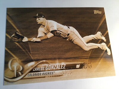 2018 Topps 5x7 Jumbo Carlos Gonzalez Rockies 110 01/10 Gold