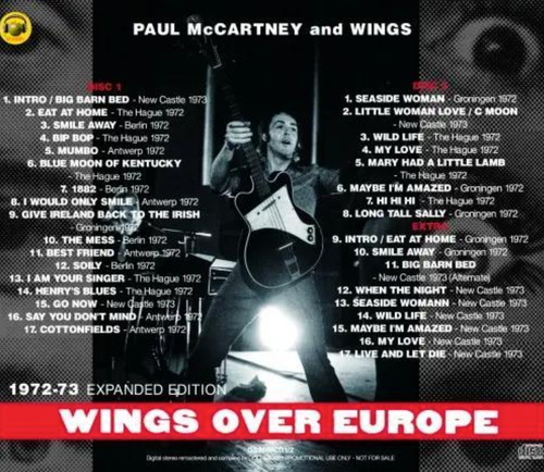PAUL McCARTNEY and WINGS WINGS OVER EUROPE 1972-73 EXPANDED EDITION - Picture 2 of 4