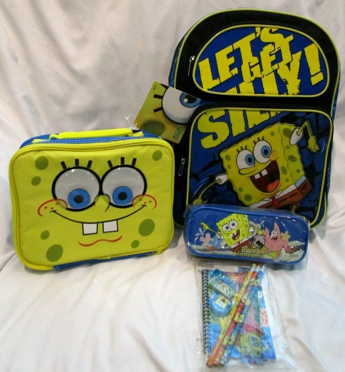 Spongebob backpack 2025 and lunchbox