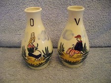 L & M Inklusive Quimper China &Ouml;l & Essig Kr&uuml;gchen Set Franz&ouml;sische Bauer