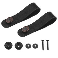 2 Sets Guitar Neck Strap Hook Extender w/ Button Buckle Fits Ukulele Banjo