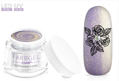 Jolifin UV  LED Farbgel Farbe Super Shine Purple  Nagelstudio Gel  Top Nails