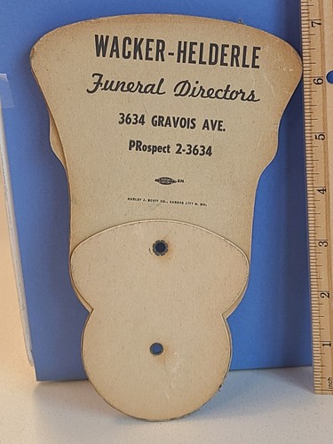 Ventilador de funeraria plegable de colección de 1940 Wacker Helderle St. Louis MO Roses - Imagen 3 de 4