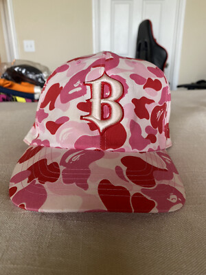 Vintage A Bathing Ape Bape Fitted Hat Size L Pink Camo | eBay