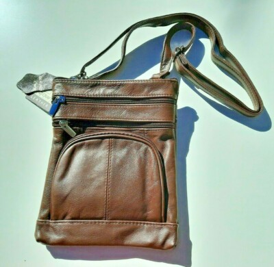 Roma Leathers Brown Vegan Leather RM004L Compartment - Main Image
