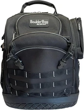 BAG 80-Pocket Tool Bag BACKPACK - Heavy Duty Electricians Tool Back Pack, Durabl