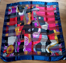 SCARF  PICASSO GEOMETRIC LARGE POLYESTER scarf 39" x 39" COLORFUL