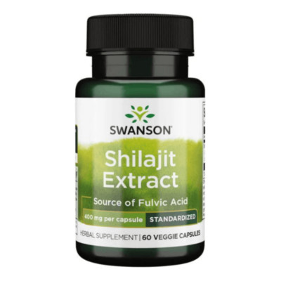 SWANSON Shilajit 400mg 60 Kaps   Natürliches Energie-Adaptogen