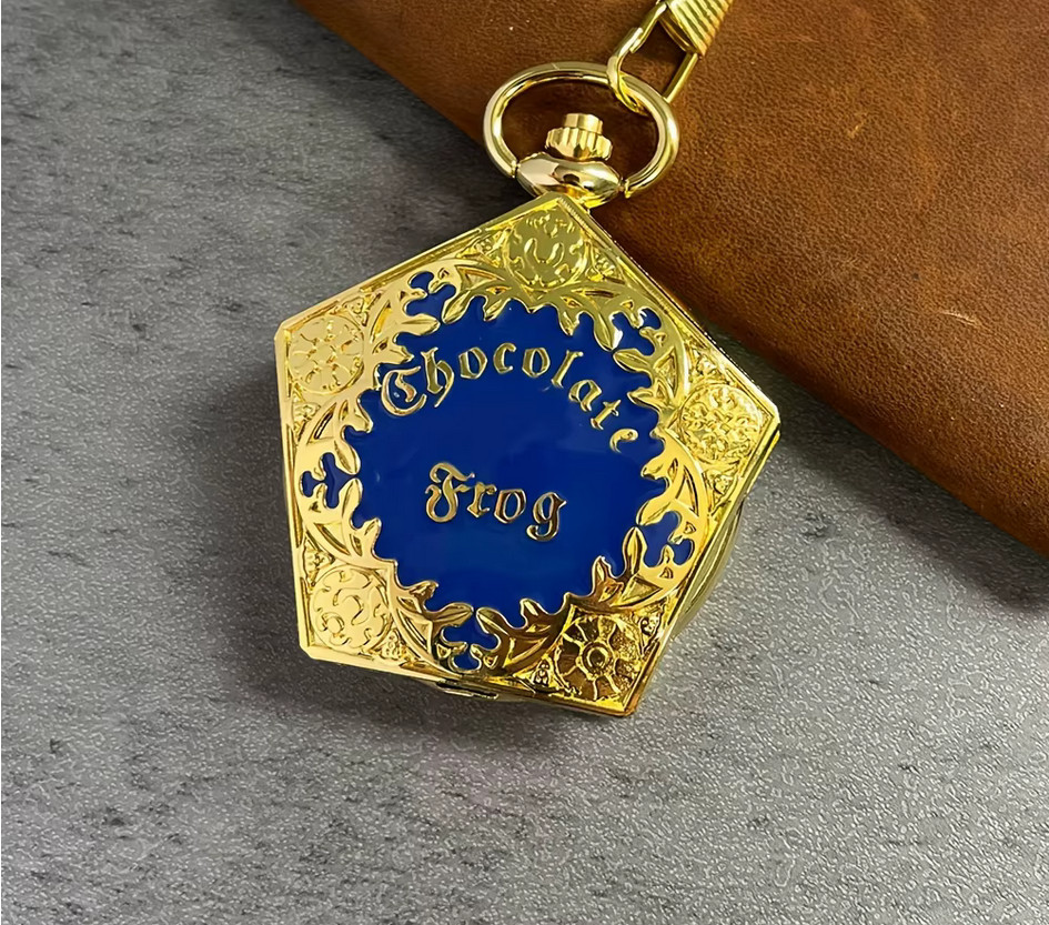 Montre de poche Harry Potter Chocogrenouille accessoire rétro pour costume de sorcier