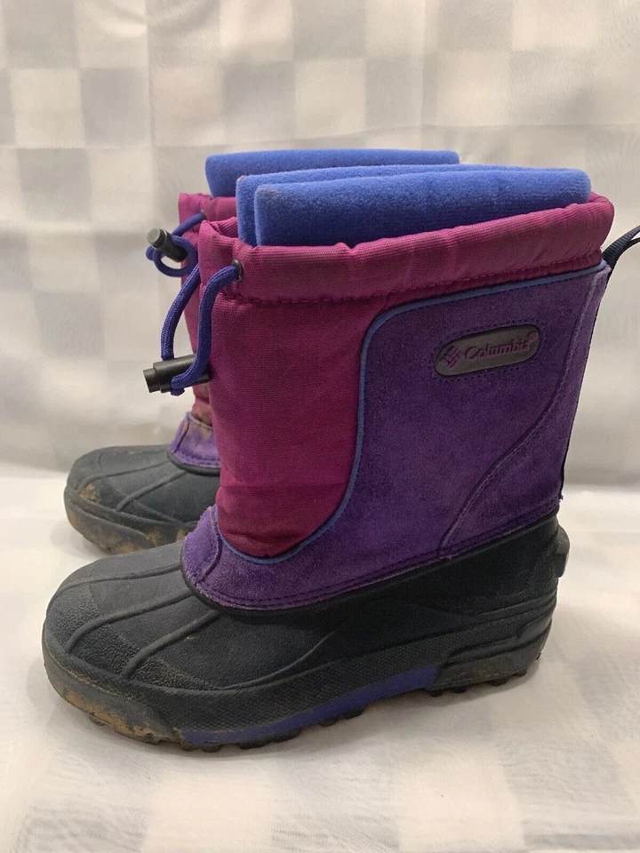 COLUMBIA совершенно фиолетовый черный синий зимние ботинки девочек размер 3 (BY1192-673) - Изображение 2 из 4