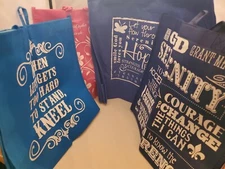 Set of four Re-Usable Christian Faith Shopping Eco Gift Tote Bag U-Choose