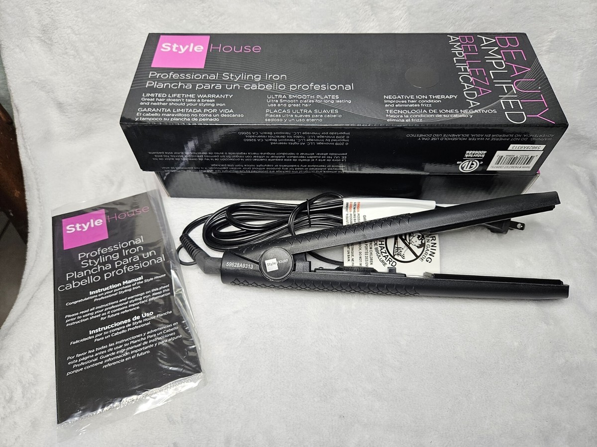 NEW Style House Beauty Amplified Style Ceramic Flat Iron Hair Straightener 1.25” NEW Style House Beauty Amplified 1.25 main image 2
